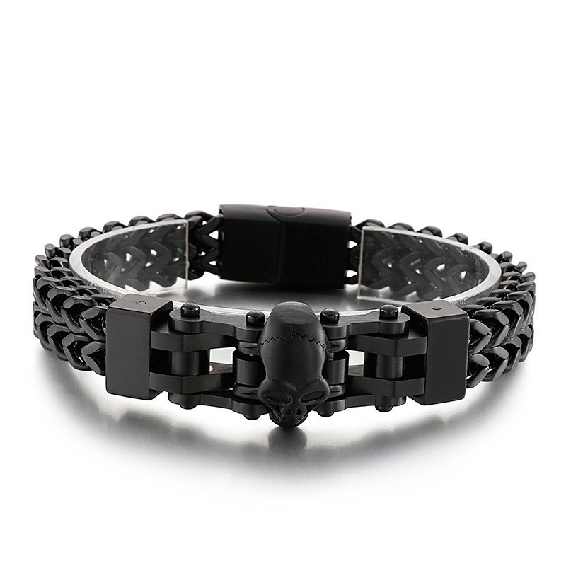 Cooles Hip Hop Totenkopf Herren Titan Armband Cooles Hip Hop Totenkopf Herren Titan Armband