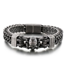 Cooles Hip Hop Totenkopf Herren Titan Armband