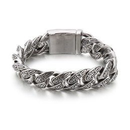 Vintage Neue Schmuck Kühlen Blume Männer Titan Armband