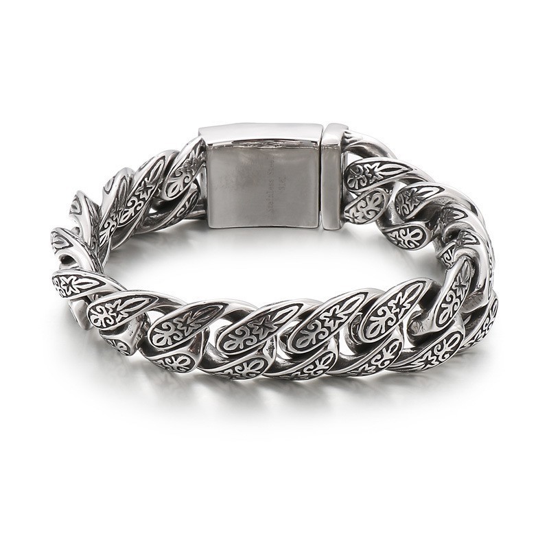 Vintage Neue Schmuck Kühlen Blume Männer Titan Armband Vintage Neue Schmuck Kühlen Blume Männer Titan Armband