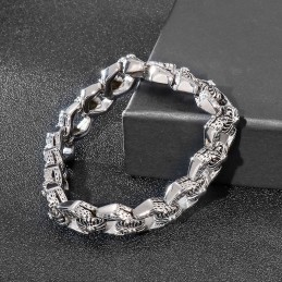 Retro Pop Cool Rock Hip Hop Stil Blume Herren Titan Armband