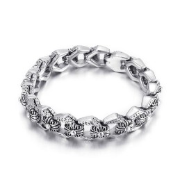 Retro Pop Cool Rock Hip Hop Stil Blume Herren Titan Armband