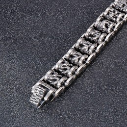 Retro Cool Dragon Bike Chain Herren Titan Armband
