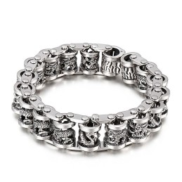 Retro Cool Dragon Bike Chain Herren Titan Armband