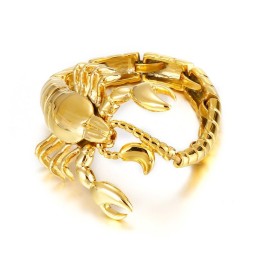 Cooles Goldenes Skorpion-Titanarmband Für Männer