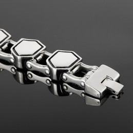 Cooles, Modisches, Geometrisches Titanarmband Für Herren