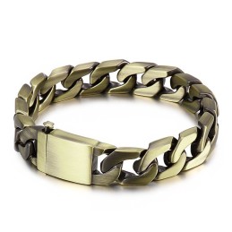 Mode Hiphop Herren Bronze Titan Armband