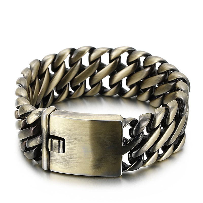 Modisches Dickes Bronze-8-Titan-Armband Modisches Dickes Bronze-8-Titan-Armband