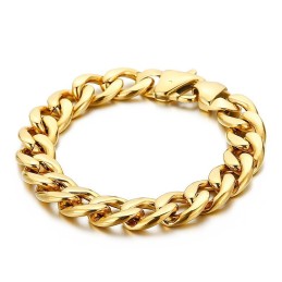 Flaches, Beidseitig Poliertes Titanarmband Für Herren