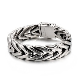 Cooles Titanarmband Mit Blumenverschluss