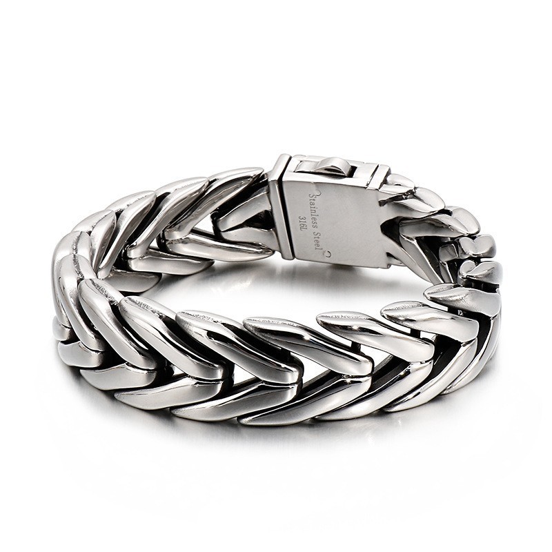 Cooles Titanarmband Mit Blumenverschluss Cooles Titanarmband Mit Blumenverschluss