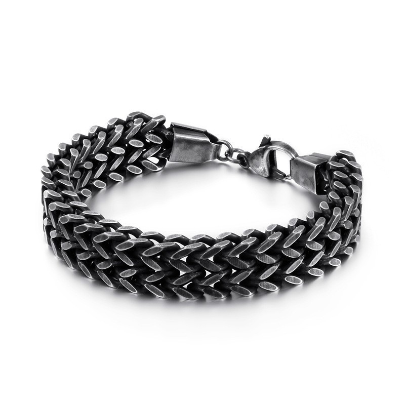Doppellagiges V-Förmiges Overlord-Ketten-Titanarmband Für Herren Doppellagiges V-Förmiges Overlord-Ketten-Titanarmband Für Herren