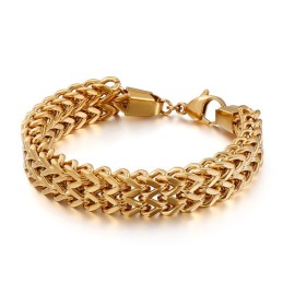 Titanarmband Mit Doppel-V-Kette Für Herren