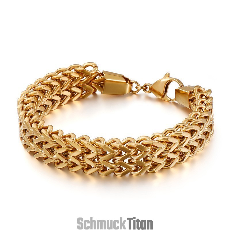 Titanarmband Mit Doppel-V-Kette Für Herren