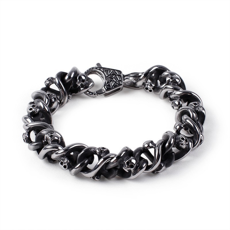 Alternative Chic Herrenarmband Cooles Titan Totenkopf Armband Alternative Chic Herrenarmband Cooles Titan Totenkopf Armband