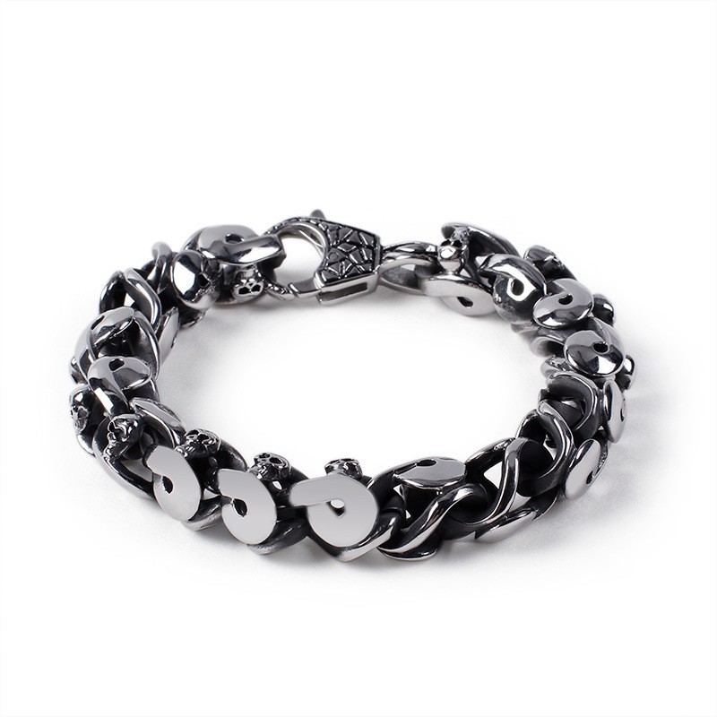 Alternative Chic Herrenarmband Cooles Titan Totenkopf Armband Alternative Chic Herrenarmband Cooles Titan Totenkopf Armband