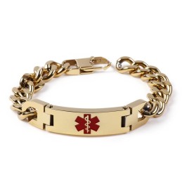 Edition Fashion Curved Brand Red Medical Logo Herrenarmband Titan Schmuck