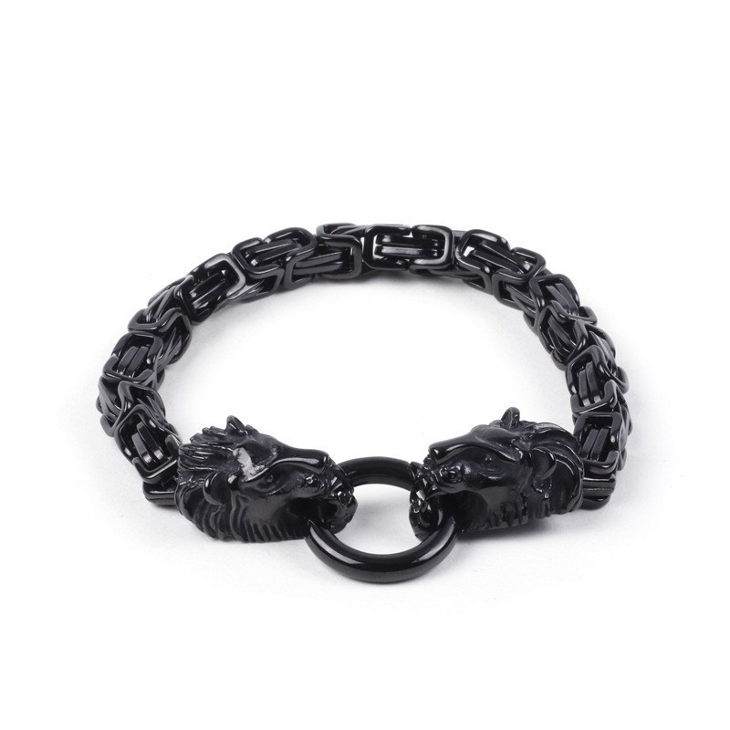 Cross Border Herren-Armband Mit Kaiserkette Und Kleinem Löwen Cross Border Herren-Armband Mit Kaiserkette Und Kleinem Löwen
