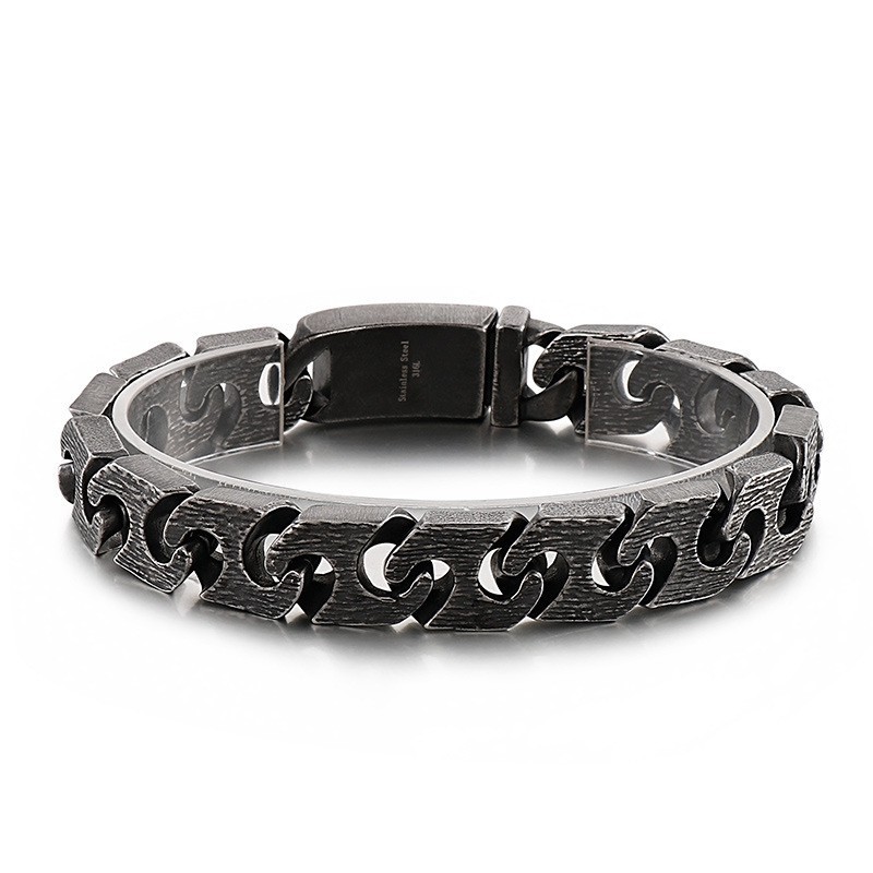 Vintage Geometrisches Schickes Titanarmband Für Männer Vintage Geometrisches Schickes Titanarmband Für Männer