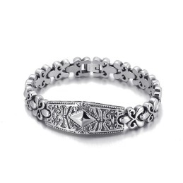 Fashion Flower Bay Marke Diamantförmiges Titanarmband Für Männer