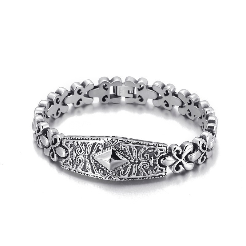 Fashion Flower Bay Marke Diamantförmiges Titanarmband Für Männer Fashion Flower Bay Marke Diamantförmiges Titanarmband Für Männer
