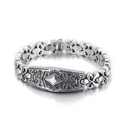 Fashion Flower Bay Marke Diamantförmiges Titanarmband Für Männer