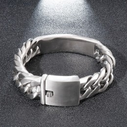 Schickes Sand Face Bent Brand Herren Titan Armband Im Gothic Rock Stil