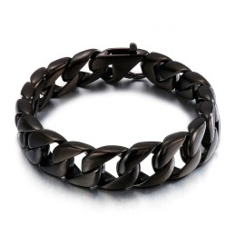 Vakuumplattiertes Schwarzes Glänzendes Armband