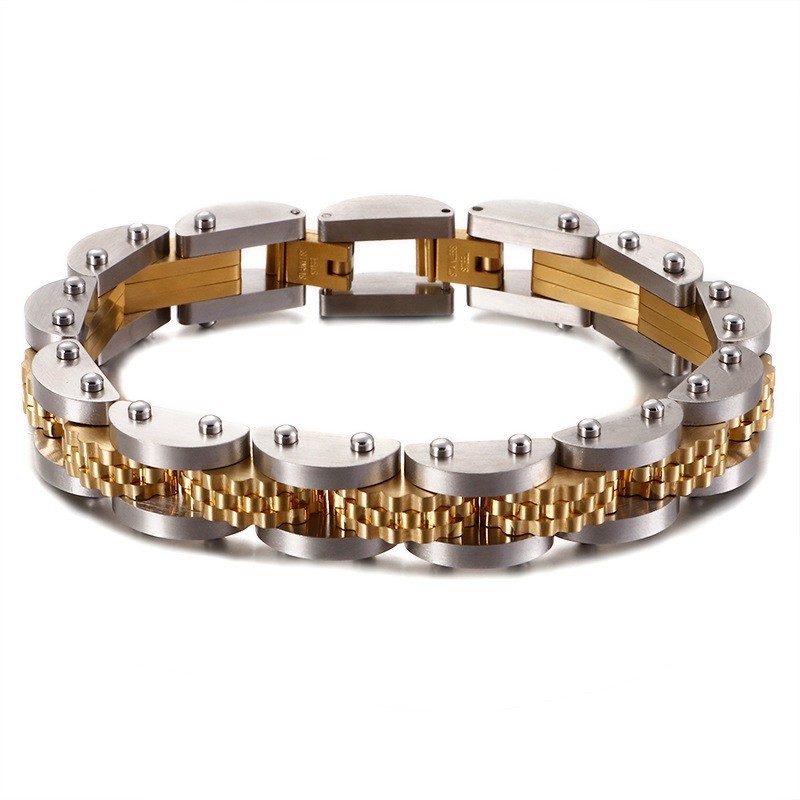 Titan Fahrradkette Herrenarmband Mit Riemen Titan Fahrradkette Herrenarmband Mit Riemen