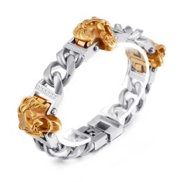 Löwenkopf-Armband, Armband, Armband, Hiphop, Street Dance, Männlich, Titan-Schmuck