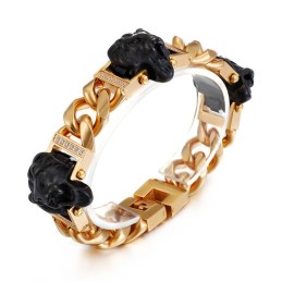 Löwenkopf-Armband, Armband, Armband, Hiphop, Street Dance, Männlich, Titan-Schmuck