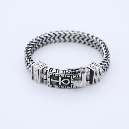 Hip-Hop-Schmuck Doppelkette Armband Herren Chic Titan Zubehör