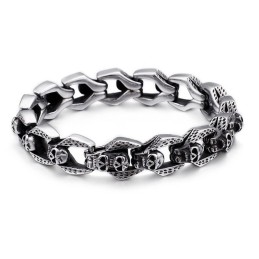 Schicke Windschädel-Armbänder Tide Men Titan-Armbänder