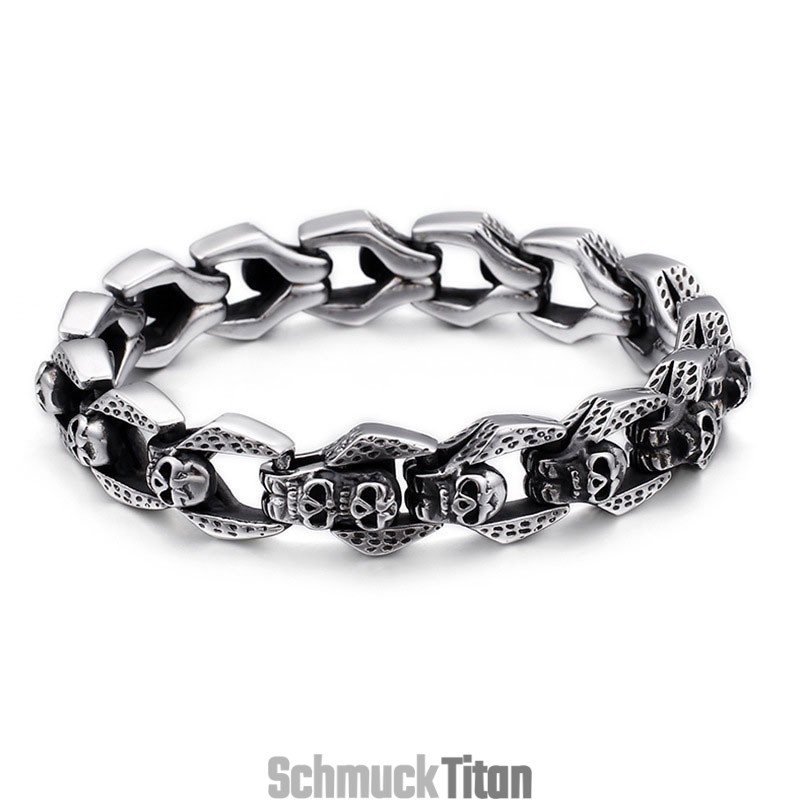 Schicke Windschädel-Armbänder Tide Men Titan-Armbänder