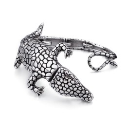 Neues Titanarmband Für Herren Mit Tier-Eidechse