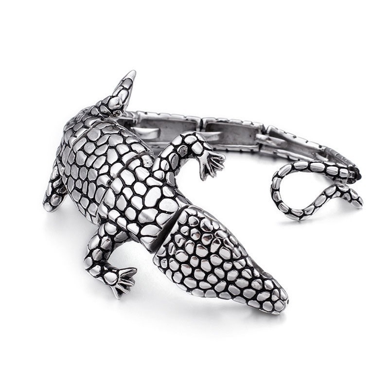Neues Titanarmband Für Herren Mit Tier-Eidechse Neues Titanarmband Für Herren Mit Tier-Eidechse