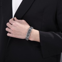 Modemuster Gebogenes Marken-Titan-Herrenarmband