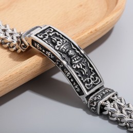 Modemuster Gebogenes Marken-Titan-Herrenarmband