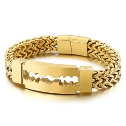 Blade Bend Vakuumplattiertes Titanarmband Für Herren