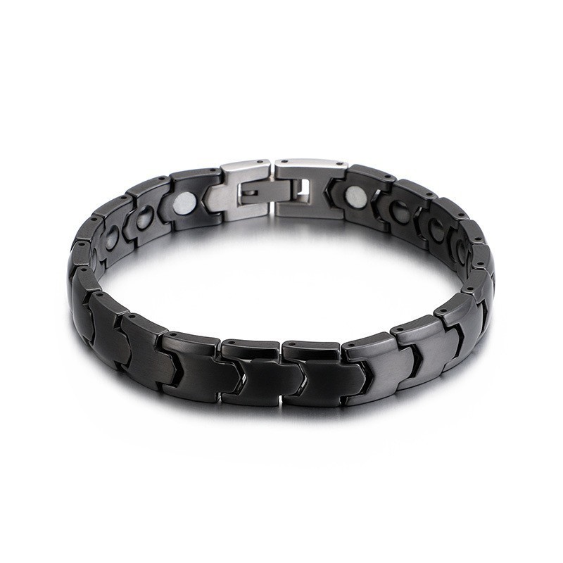 Magnetarmband Mit Schwarzem Stein Für Herren Magnetarmband Mit Schwarzem Stein Für Herren