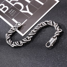 Modisches Twist-Titanarmband Für Männer