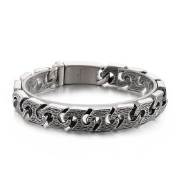 Vintage Geometrisches Schickes Titanarmband Für Männer
