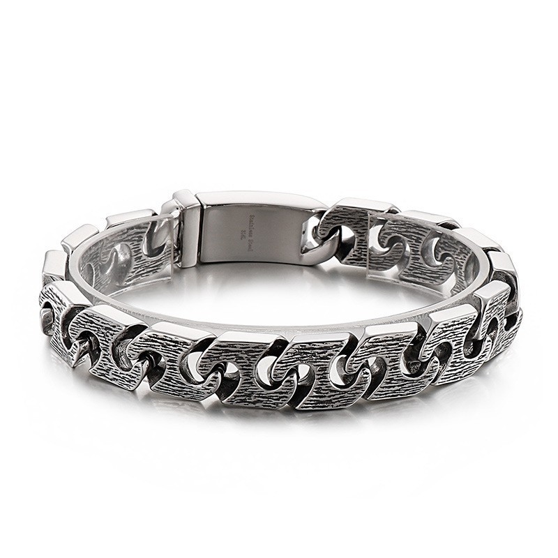 Vintage Geometrisches Schickes Titanarmband Für Männer Vintage Geometrisches Schickes Titanarmband Für Männer