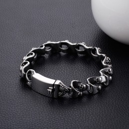 Cooles Schickes Totenkopf-Titanarmband Für Männer