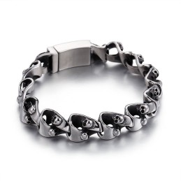 Cooles Schickes Totenkopf-Titanarmband Für Männer