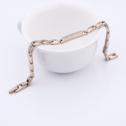 Mode Germanium Stein Mit Diamanten Paar Titan Armband