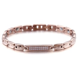 Mode Germanium Stein Mit Diamanten Paar Titan Armband