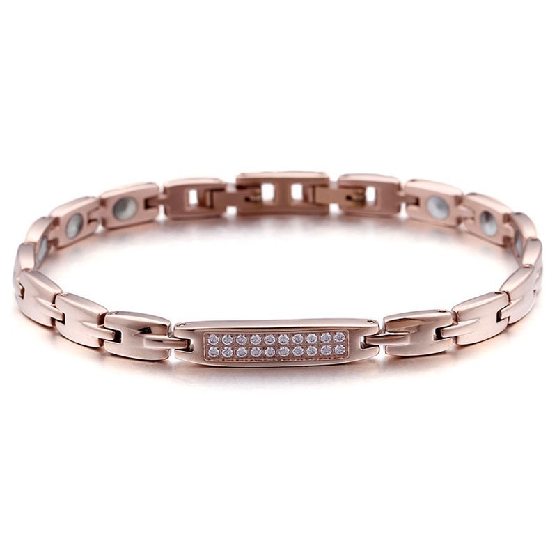 Mode Germanium Stein Mit Diamanten Paar Titan Armband Mode Germanium Stein Mit Diamanten Paar Titan Armband