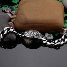 Modisches Kreuz Mit Zirkonia, Gebogenes Titanarmband Für Männer