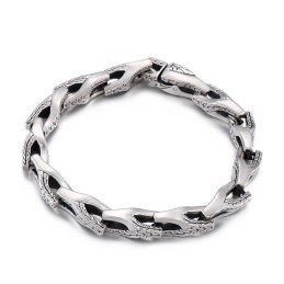 Schlangenknochen-Titanarmband Für Männer